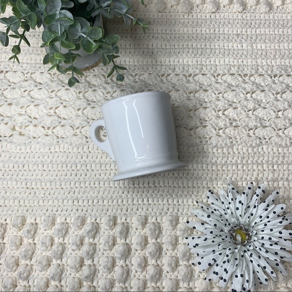 ANTHROPOLOGIE Monogram Coffee Tea Cup Mug “K” Retro Barber Shop Black White - Picture 8 of 8